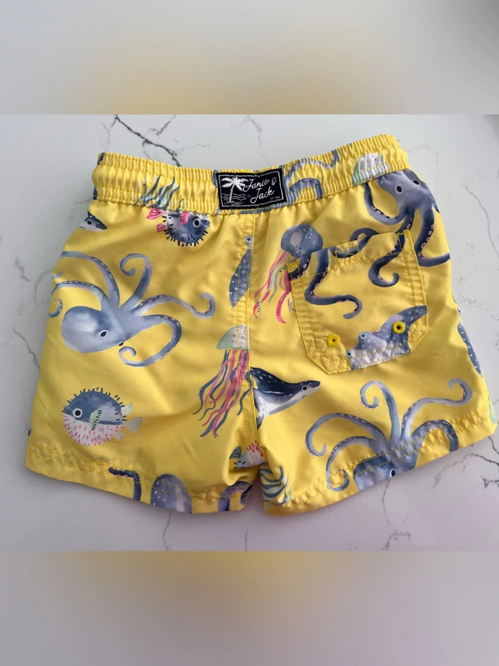 Janie and Jack Recycled Sea Friends Swim Trunk